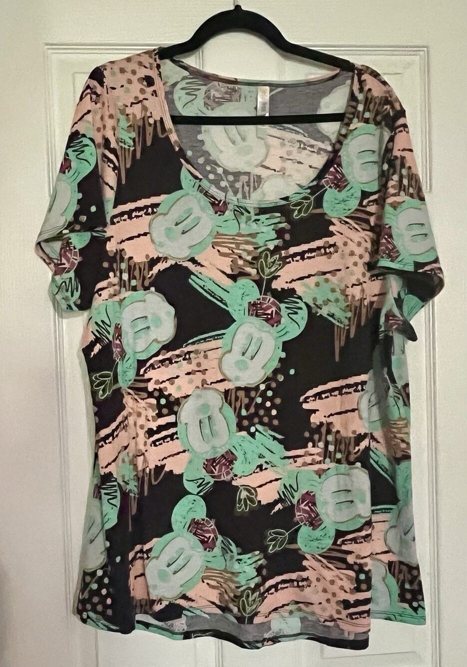 LuLaRoe Disney Multicolor Minnie Mouse T-Shirt Top 3XL